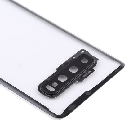 สำหรับ Samsung Galaxy S10 G973F/DS G973U G973 SM-G973 ฝาหลังแบตเตอรี่โปร่งใสพร้อมฝาครอบเลนส์กล้อง, For Galaxy S10