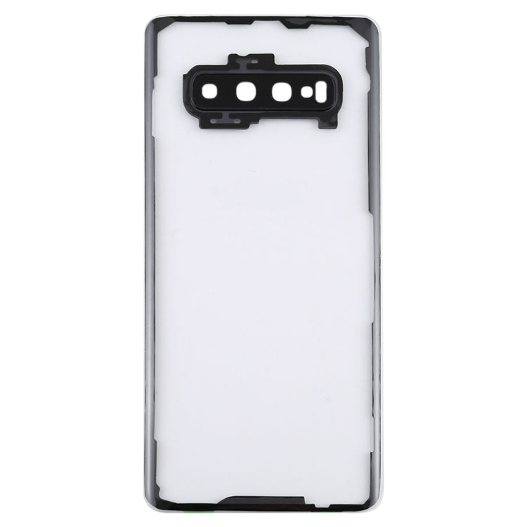สำหรับ Samsung Galaxy S10 + SM-G9750 G975F ฝาหลังแบตเตอรี่โปร่งใสพร้อมฝาครอบเลนส์กล้อง, For Galaxy S10+