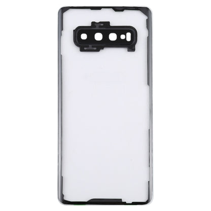 สำหรับ Samsung Galaxy S10 + SM-G9750 G975F ฝาหลังแบตเตอรี่โปร่งใสพร้อมฝาครอบเลนส์กล้อง, For Galaxy S10+
