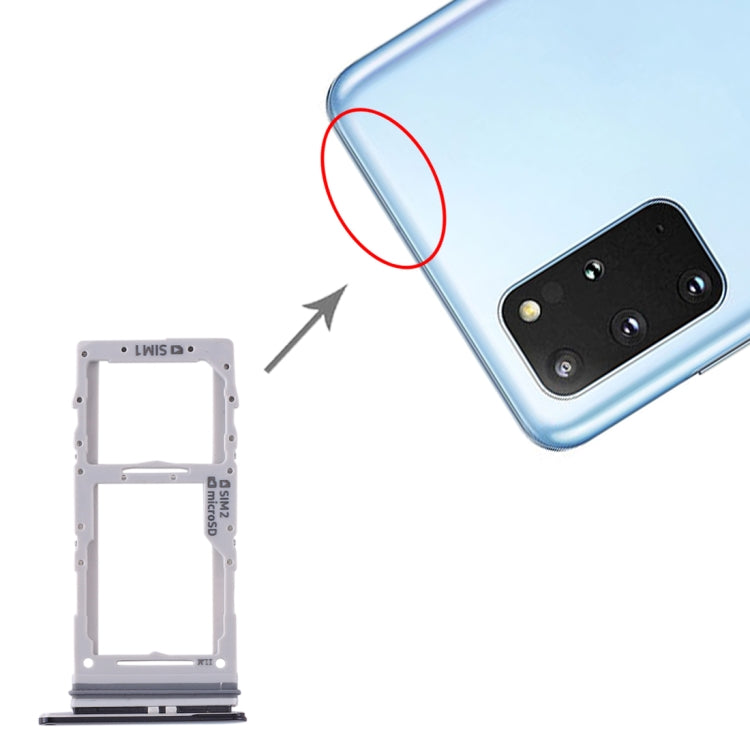 สำหรับ Samsung Galaxy S20 + / Galaxy S20 Ultra ถาดซิมการ์ด + ถาดซิมการ์ด / ถาดการ์ด Micro SD, For Samsung Galaxy S20+(Double), For Samsung Galaxy S20+(Dual), For Samsung Galaxy S20+(Double SIM)