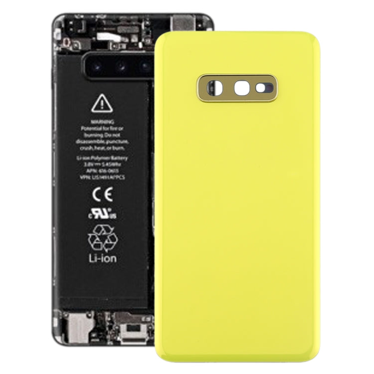 สำหรับ Galaxy S10e ฝาหลังแบตเตอรี่พร้อมเลนส์กล้อง, For Samsung Galaxy S10e（Lens）, For Samsung Galaxy S10e(with Lens), For Galaxy S10e（with Lens）, For Galaxy S10e（with Lens）(Yellow)