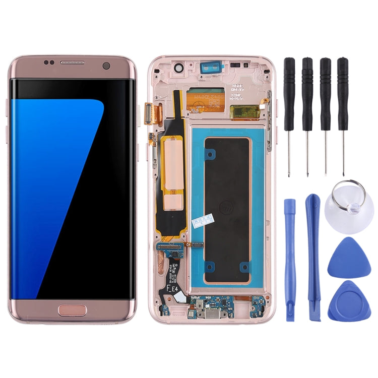 หน้าจอ LCD วัสดุ Super AMOLED ดั้งเดิมและชุดประกอบDigitizerเต็ม (พร้อมกรอบ / สายชาร์จพอร์ตเฟล็กซ์ / สายแพรปุ่มเปิดปิด / สายแพรปุ่มปรับระดับเสียง) สำหรับ Galaxy S7 Edge / G935F / G935FD, For Samsung Galaxy S7 Edge (Super AMOLED)                         ...