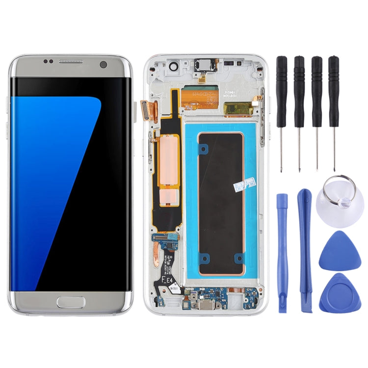 หน้าจอ LCD วัสดุ Super AMOLED ดั้งเดิมและชุดประกอบDigitizerเต็ม (พร้อมกรอบ / สายชาร์จพอร์ตเฟล็กซ์ / สายแพรปุ่มเปิดปิด / สายแพรปุ่มปรับระดับเสียง) สำหรับ Galaxy S7 Edge / G935F / G935FD, For Samsung Galaxy S7 Edge (Super AMOLED)                         ...