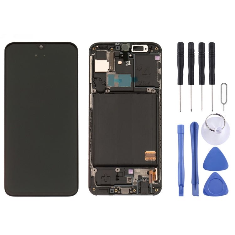 หน้าจอแอลซีดีและชุดประกอบDigitizerพร้อมกรอบสำหรับGalaxy A40 SM-A405F, For Samsung Galaxy A40 (Frame)