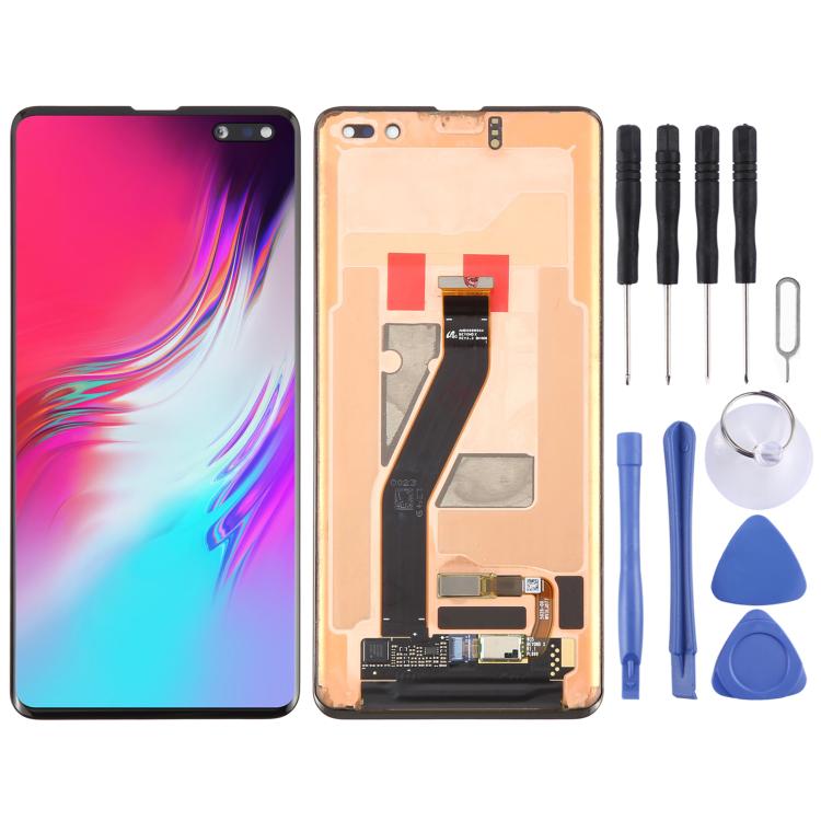 หน้าจอ LCD วัสดุ Dynamic AMOLED ดั้งเดิมและชุดประกอบ Digitizer สำหรับ Galaxy S10 5G, For Samsung Galaxy S10 5G (AMOLED)