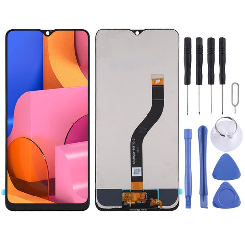 หน้าจอ LCD วัสดุ IPS ดั้งเดิมและชุดประกอบ Digitizer สำหรับ Galaxy A20s, For Samsung Galaxy A20s (IPS)