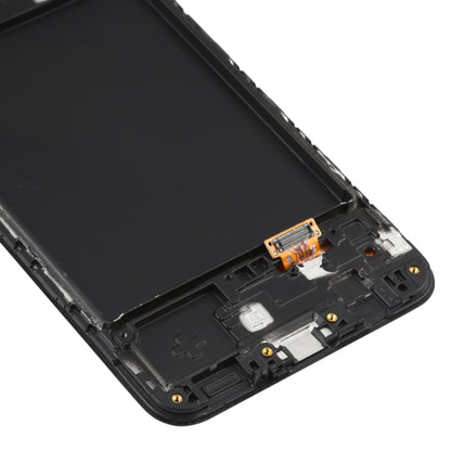 หน้าจอ LCD วัสดุ Super AMOLED ดั้งเดิมและชุดประกอบDigitizerพร้อมกรอบสำหรับGalaxy A20, For Samsung Galaxy A20 (Super AMOLED)