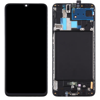 หน้าจอ LCD วัสดุ Super AMOLED ดั้งเดิมและชุดประกอบDigitizerพร้อมกรอบสำหรับGalaxy A70, For Samsung Galaxy A70 (Super AMOLED)