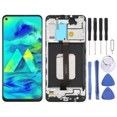 หน้าจอ LCD วัสดุ PLS TFT ดั้งเดิมและชุดประกอบ Digitizer พร้อมกรอบสำหรับ Galaxy M40, For Samsung Galaxy M40 (PLS TFT)