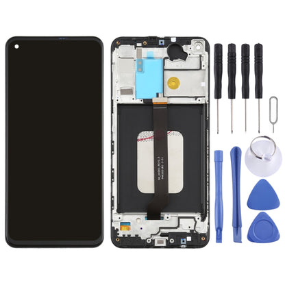 หน้าจอ LCD วัสดุ PLS TFT ดั้งเดิมและชุดประกอบ Digitizer พร้อมกรอบสำหรับ Galaxy M40, For Samsung Galaxy M40 (PLS TFT)