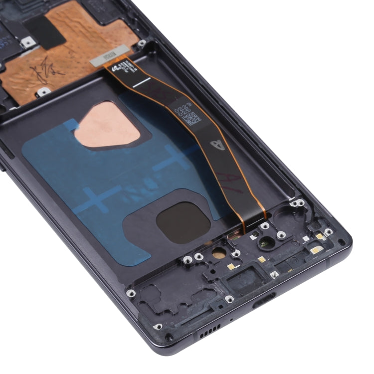 หน้าจอ LCD วัสดุ Super AMOLED ดั้งเดิมและชุดประกอบDigitizerพร้อมกรอบสำหรับGalaxy S10 Lite, For Samsung Galaxy S10 Lite(Frame )