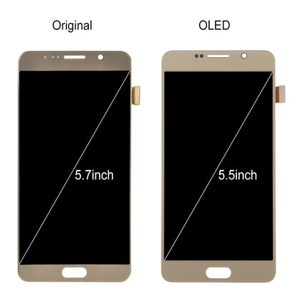 หน้าจอ LCD วัสดุ OLED ขนาด 5.5 นิ้วและชุดประกอบ Digitizer สำหรับ Samsung Galaxy Note 5, For Galaxy Note 5(OLED)
