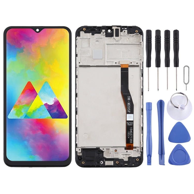 หน้าจอ LCD วัสดุ TFT และชุดประกอบ Digitizer พร้อมกรอบสำหรับ Samsung Galaxy M20, For Samsung Galaxy M20(TFT)