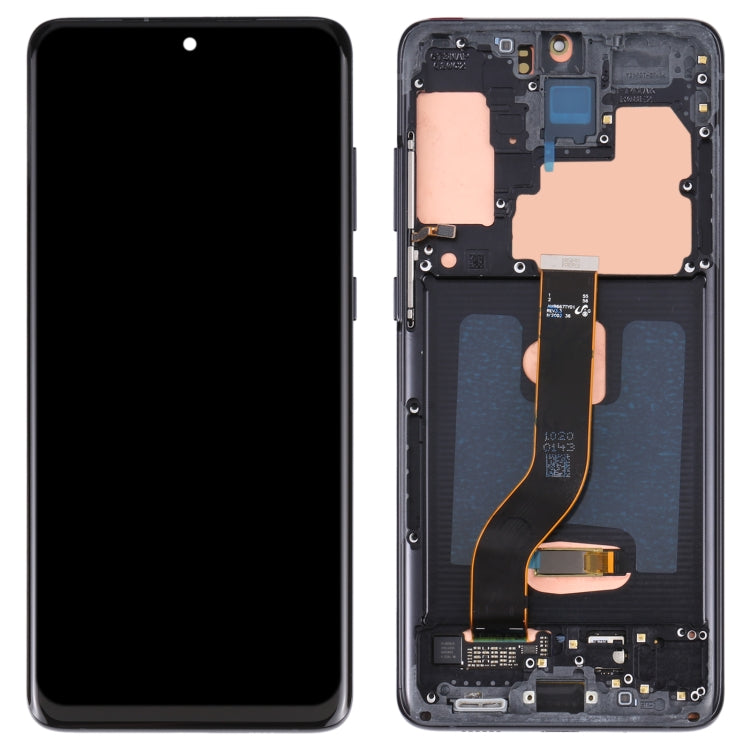 หน้าจอ LCD ต้นฉบับและชุดประกอบDigitizerพร้อมกรอบสำหรับSamsung Galaxy S20 + 5G SM-G986B/G985, For Samsung Galaxy S20+ 5G, For Samsung Galaxy S20+ 5G(Dark Blue)