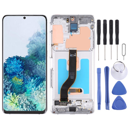 หน้าจอ LCD ต้นฉบับและชุดประกอบDigitizerพร้อมกรอบสำหรับSamsung Galaxy S20 + 5G SM-G986B/G985, For Samsung Galaxy S20+ 5G, For Samsung Galaxy S20+ 5G(Dark Blue)