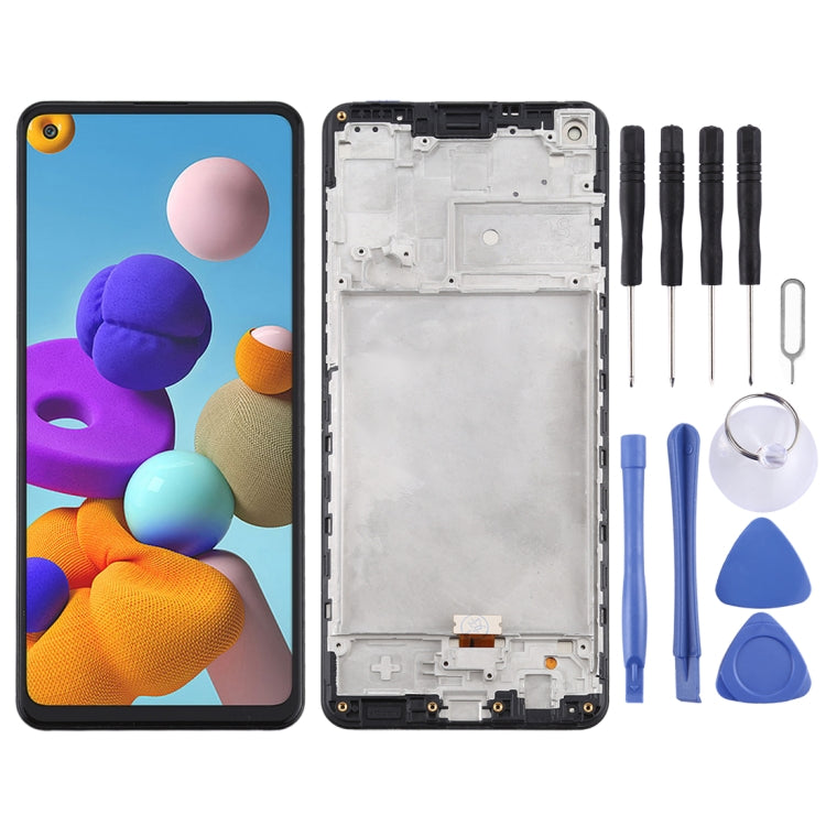 หน้าจอแอลซีดีและชุดประกอบDigitizerพร้อมกรอบสำหรับSamsung Galaxy A21s / SM-A217, For Samsung Galaxy A21s