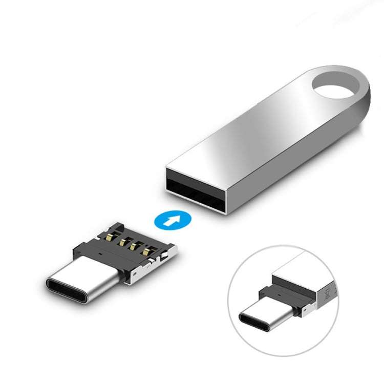 อลูมิเนียมอัลลอยด์ขนาดเล็ก USB-C / Type-C ชายกับตัวเชื่อมต่ออะแดปเตอร์ OTG หญิง USB