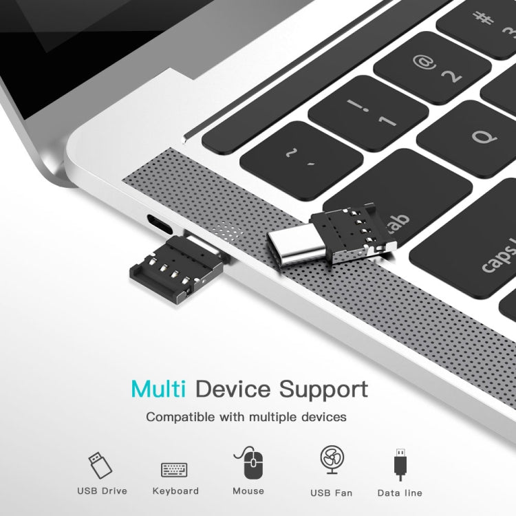 อลูมิเนียมอัลลอยด์ขนาดเล็ก USB-C / Type-C ชายกับตัวเชื่อมต่ออะแดปเตอร์ OTG หญิง USB