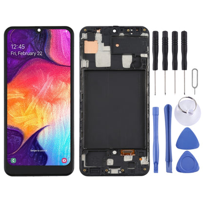 หน้าจอแอลซีดีวัสดุ TFT และชุดประกอบ Digitizer พร้อมกรอบสำหรับ Samsung Galaxy A50 (US Edition) SM-A505U, For Samsung Galaxy A50 (US Edition) (TFT)