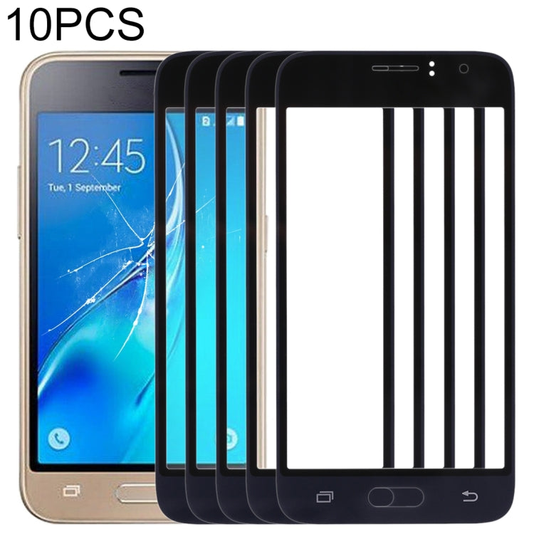 สำหรับ Samsung Galaxy J1 (2016) / J120 10 ชิ้นหน้าจอด้านหน้าเลนส์กระจกด้านนอก, For Samsung Galaxy J1 (2016)