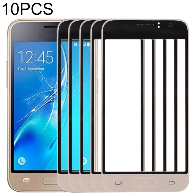 สำหรับ Samsung Galaxy J1 (2016) / J120 10 ชิ้นหน้าจอด้านหน้าเลนส์กระจกด้านนอก, For Samsung Galaxy J1 (2016)