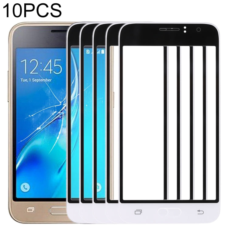 สำหรับ Samsung Galaxy J1 (2016) / J120 10 ชิ้นหน้าจอด้านหน้าเลนส์กระจกด้านนอก, For Samsung Galaxy J1 (2016)