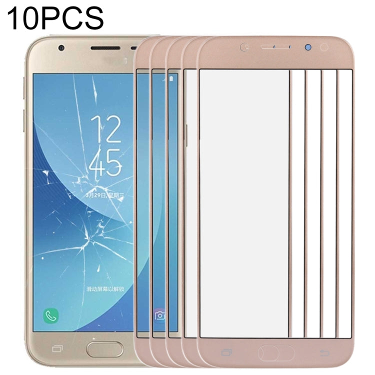 สำหรับ Samsung Galaxy J3 2017/J330 10 ชิ้นหน้าจอด้านหน้าเลนส์กระจกด้านนอก, For Samsung Galaxy J3 (2017)