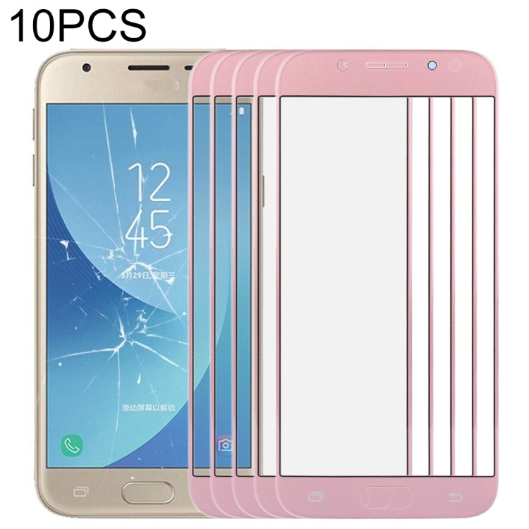 สำหรับ Samsung Galaxy J3 2017/J330 10 ชิ้นหน้าจอด้านหน้าเลนส์กระจกด้านนอก, For Samsung Galaxy J3 (2017)