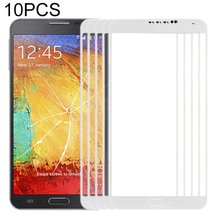 สำหรับ Samsung Galaxy Note III / N9000 10 ชิ้นหน้าจอด้านหน้าเลนส์กระจกด้านนอก, For Samsung Galaxy Note III