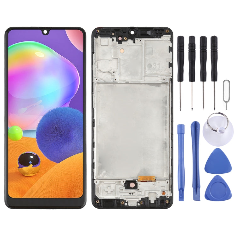 วัสดุ OLED หน้าจอแอลซีดีและชุดประกอบDigitizerพร้อมกรอบสำหรับSamsung Galaxy A31 SM-A315 (6.33 นิ้ว), For Samsung Galaxy A31(6.33 inch)