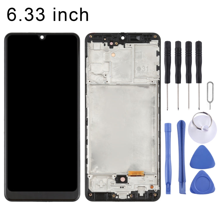 วัสดุ OLED หน้าจอแอลซีดีและชุดประกอบDigitizerพร้อมกรอบสำหรับSamsung Galaxy A31 SM-A315 (6.33 นิ้ว), For Samsung Galaxy A31(6.33 inch)