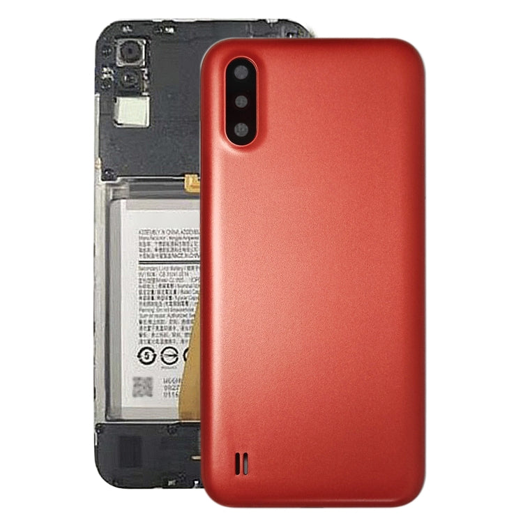 สำหรับ Samsung Galaxy A01 SM-015F ฝาหลังแบตเตอรี่พร้อมเลนส์กล้อง, For Samsung Galaxy A01