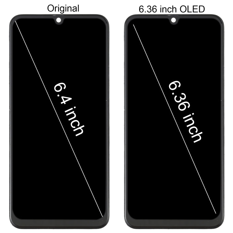 วัสดุ OLED หน้าจอแอลซีดีและชุดประกอบDigitizerพร้อมกรอบสำหรับSamsung Galaxy M21 SM-M215, For Samsung Galaxy M21 (6.36 inch OLED)