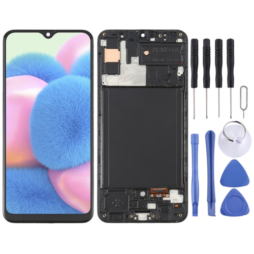 วัสดุ OLED หน้าจอแอลซีดีและชุดประกอบDigitizerพร้อมกรอบสำหรับSamsung Galaxy A30S SM-A307, For Samsung Galaxy A30S (6.36 inch OLED)