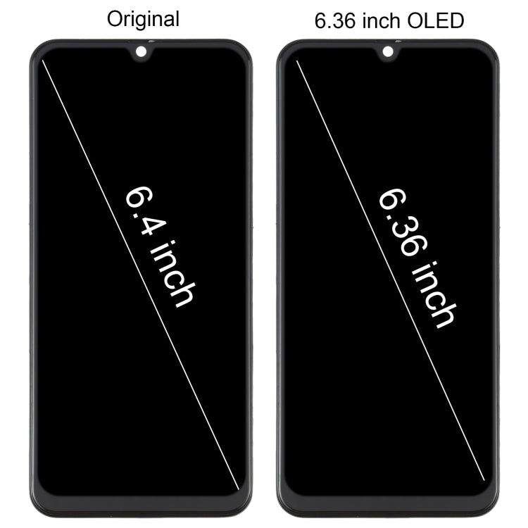 วัสดุ OLED หน้าจอแอลซีดีและชุดประกอบDigitizerพร้อมกรอบสำหรับSamsung Galaxy A50 SM-A505, For Samsung Galaxy A50 (6.36 inch OLED)