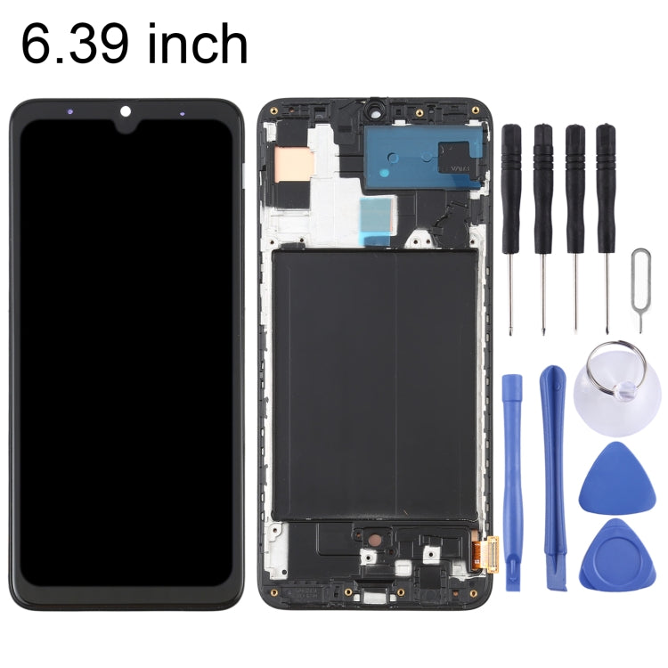 วัสดุ OLED หน้าจอแอลซีดีและชุดประกอบDigitizerพร้อมกรอบสำหรับSamsung Galaxy A70 SM-A705 (6.39 นิ้ว), For Samsung Galaxy A70 6.39 inch (OLED)