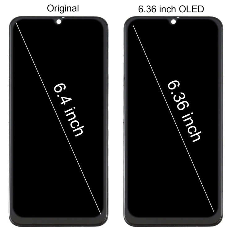 วัสดุ OLED หน้าจอแอลซีดีและชุดประกอบDigitizerพร้อมกรอบสำหรับSamsung Galaxy A30 SM-A305, For Samsung Galaxy A30 (6.36 inch OLED)