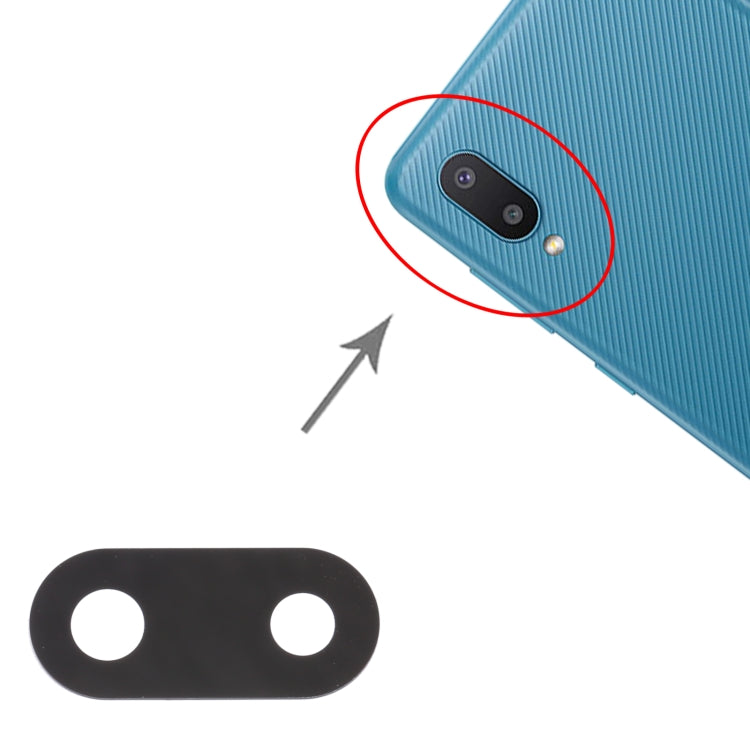 สำหรับ Samsung Galaxy M02 SM-M022 10 ชิ้นเลนส์กล้องด้านหลัง, For Samsung Galaxy M02