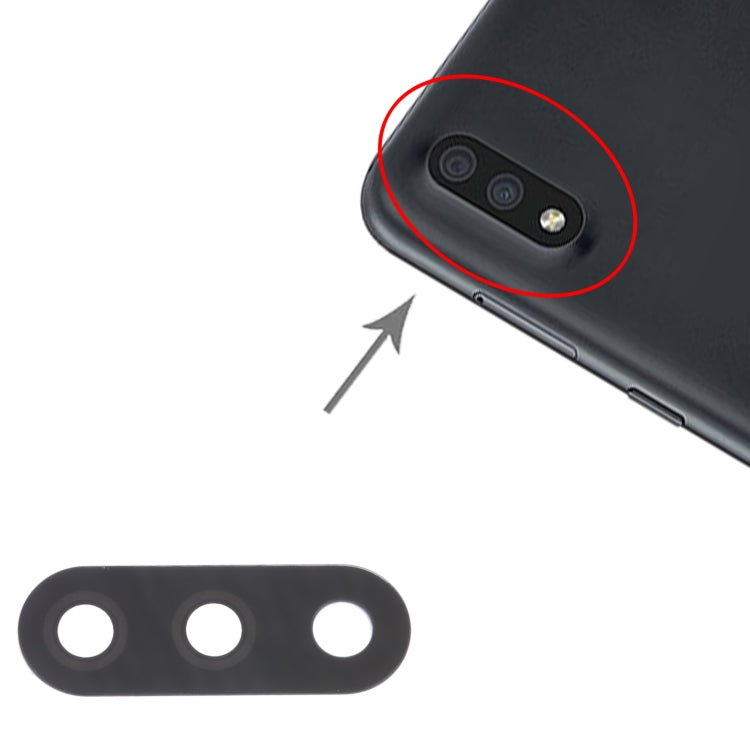 สำหรับ Samsung Galaxy M01 SM-M015 10 ชิ้นเลนส์กล้องด้านหลัง, For Samsung Galaxy M01