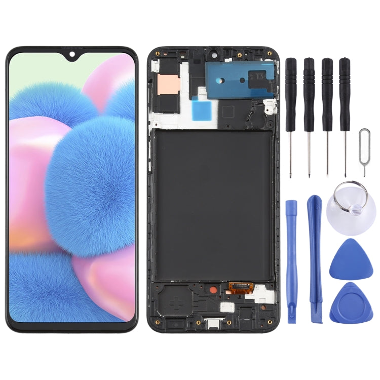 หน้าจอ LCD วัสดุ Super AMOLED ดั้งเดิมและชุดประกอบDigitizerพร้อมกรอบสำหรับSamsung Galaxy A30s, For Samsung Galaxy A30s(Original)