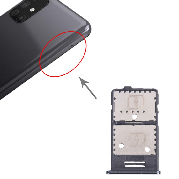 สำหรับ Samsung Galaxy M31s SM-M317 ถาดซิมการ์ด + ถาดซิมการ์ด + ถาดการ์ด Micro SD, For Samsung Galaxy M31s