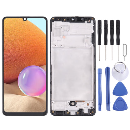 หน้าจอ LCD ต้นฉบับและชุดประกอบ Digitizer พร้อมกรอบสำหรับ Samsung Galaxy A32 SM-A325(รุ่น 4G), For Samsung Galaxy A32 (4G)