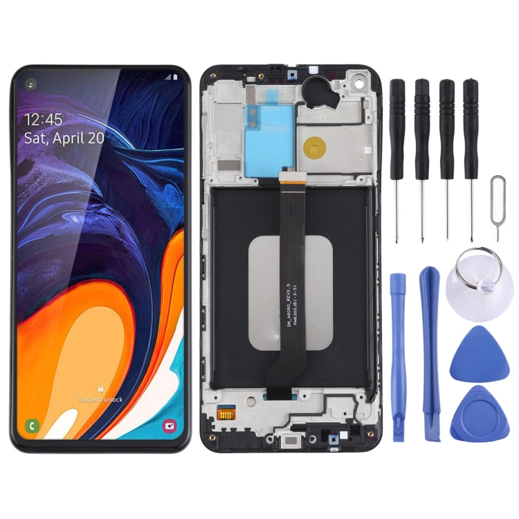หน้าจอแอลซีดีต้นฉบับและชุดประกอบDigitizerพร้อมกรอบสำหรับSamsung Galaxy A60 SM-A606, For Samsung Galaxy A60(Original)