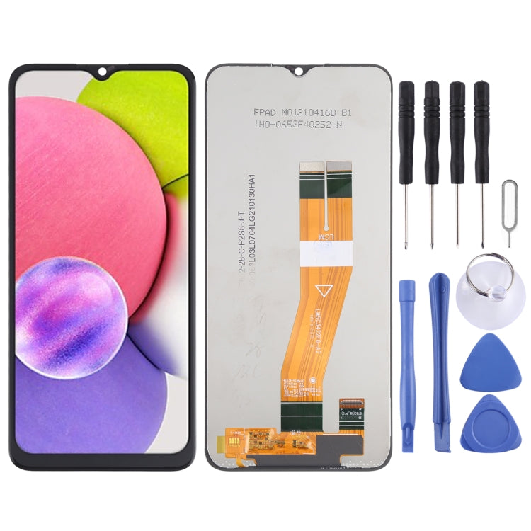 หน้าจอ LCD ดั้งเดิมและชุดประกอบ Digitizer สำหรับ Samsung Galaxy A03s SM-A037, For Samsung Galaxy A03s