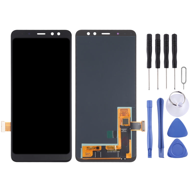 หน้าจอแอลซีดีวัสดุ OLED และชุดประกอบ Digitizer สำหรับ Samsung Galaxy A8 (2018) / A5 (2018) SM-A530, For Samsung Galaxy A8 (2018) (OLED Material)
