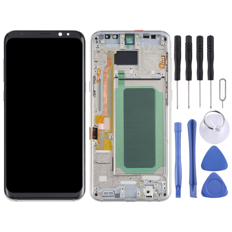 หน้าจอ LCD วัสดุ OLED และชุดประกอบDigitizerพร้อมกรอบสำหรับSamsung Galaxy S8 + SM-G955, For Samsung Galaxy S8+, For Samsung Galaxy S8+(OLED)