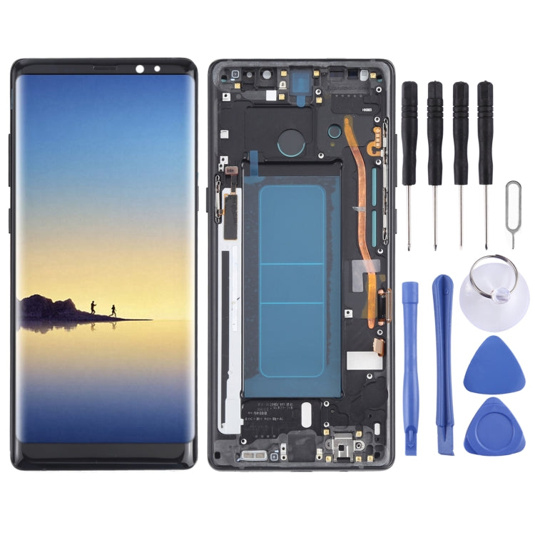 หน้าจอ OLED วัสดุ LCD และชุดประกอบDigitizerพร้อมกรอบสำหรับSamsung Galaxy Note 8 SM-N950, For Samsung Galaxy Note 8(OLED), For Samsung Galaxy Note 8(OLED Material)