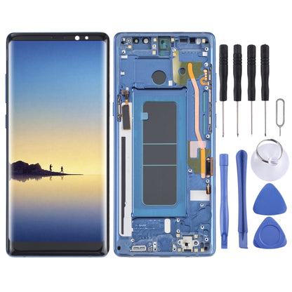 หน้าจอ OLED วัสดุ LCD และชุดประกอบDigitizerพร้อมกรอบสำหรับSamsung Galaxy Note 8 SM-N950, For Samsung Galaxy Note 8(OLED), For Samsung Galaxy Note 8(OLED Material)