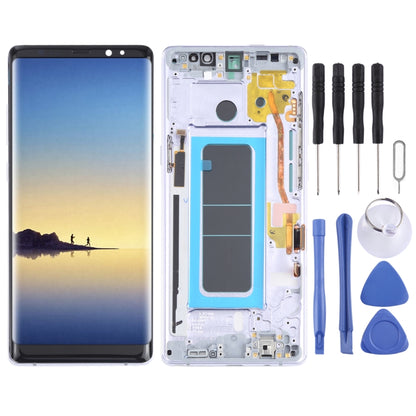 หน้าจอ OLED วัสดุ LCD และชุดประกอบDigitizerพร้อมกรอบสำหรับSamsung Galaxy Note 8 SM-N950, For Samsung Galaxy Note 8(OLED), For Samsung Galaxy Note 8(OLED Material)