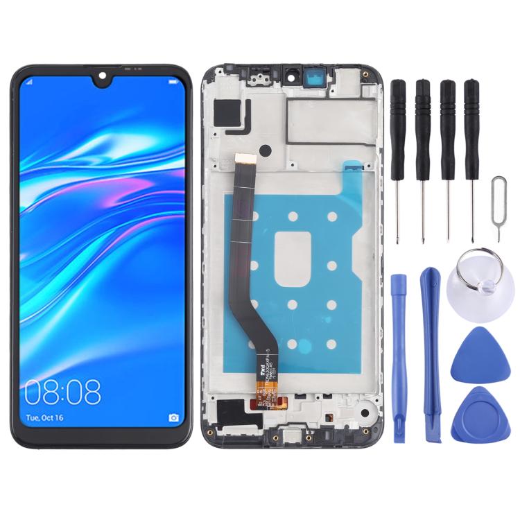 หน้าจอแอลซีดีและชุดประกอบDigitizerพร้อมกรอบสำหรับHuawei Y7 (2019) (รุ่นต่ำ), For Huawei Y7 (2019)(Low Version)